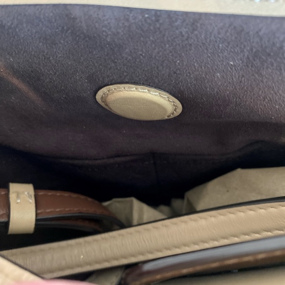 NWOT Coach Signature Platinum Patent Leather Small Margot Embossed Satchel - Picture 12 of 15